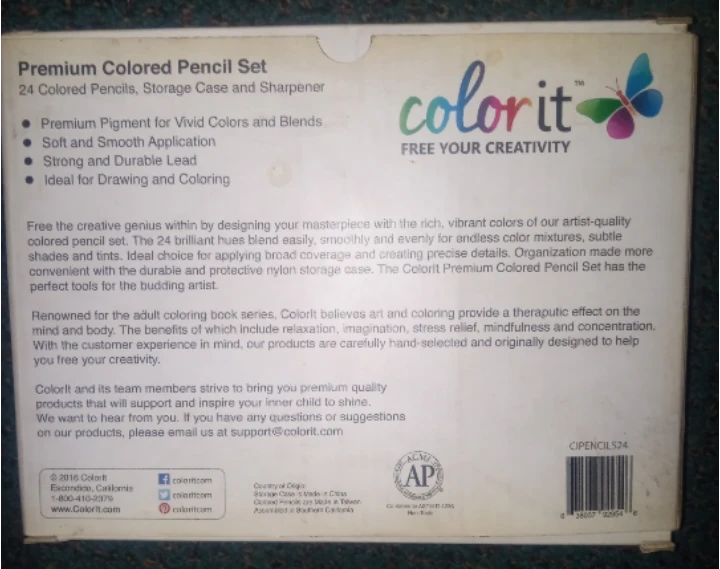 ColorIt Premium Colored Pencil Set (24 Count) - photo 2