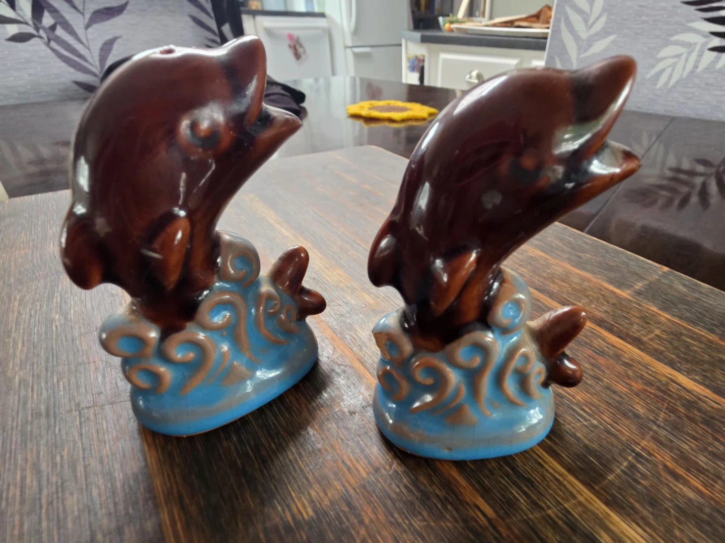 Vintage Ceramic Dolphin Salt and Pepper Shakers - photo 3