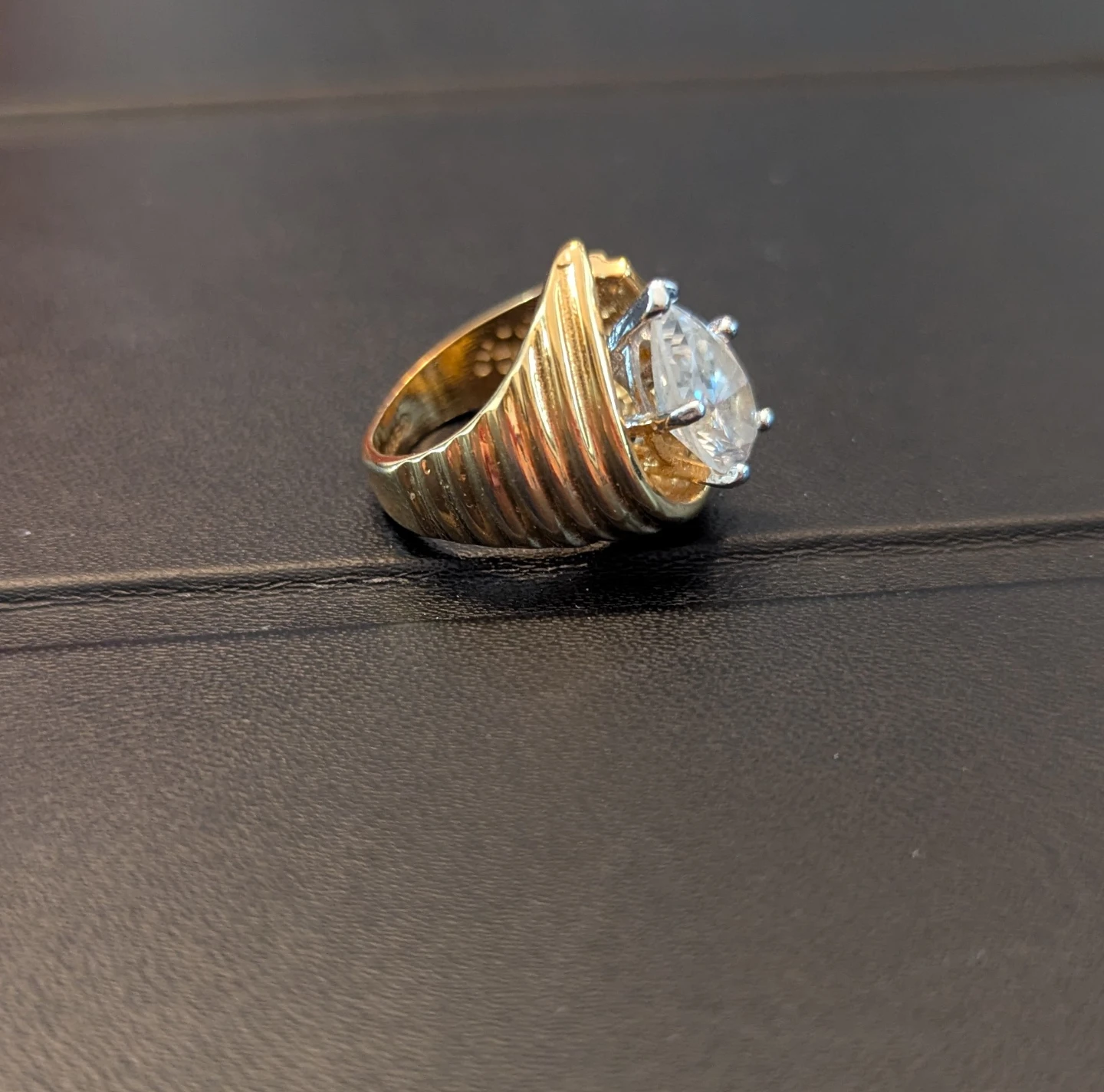 Espo 14kt GE Pear Shaped CZ Ring - photo 2