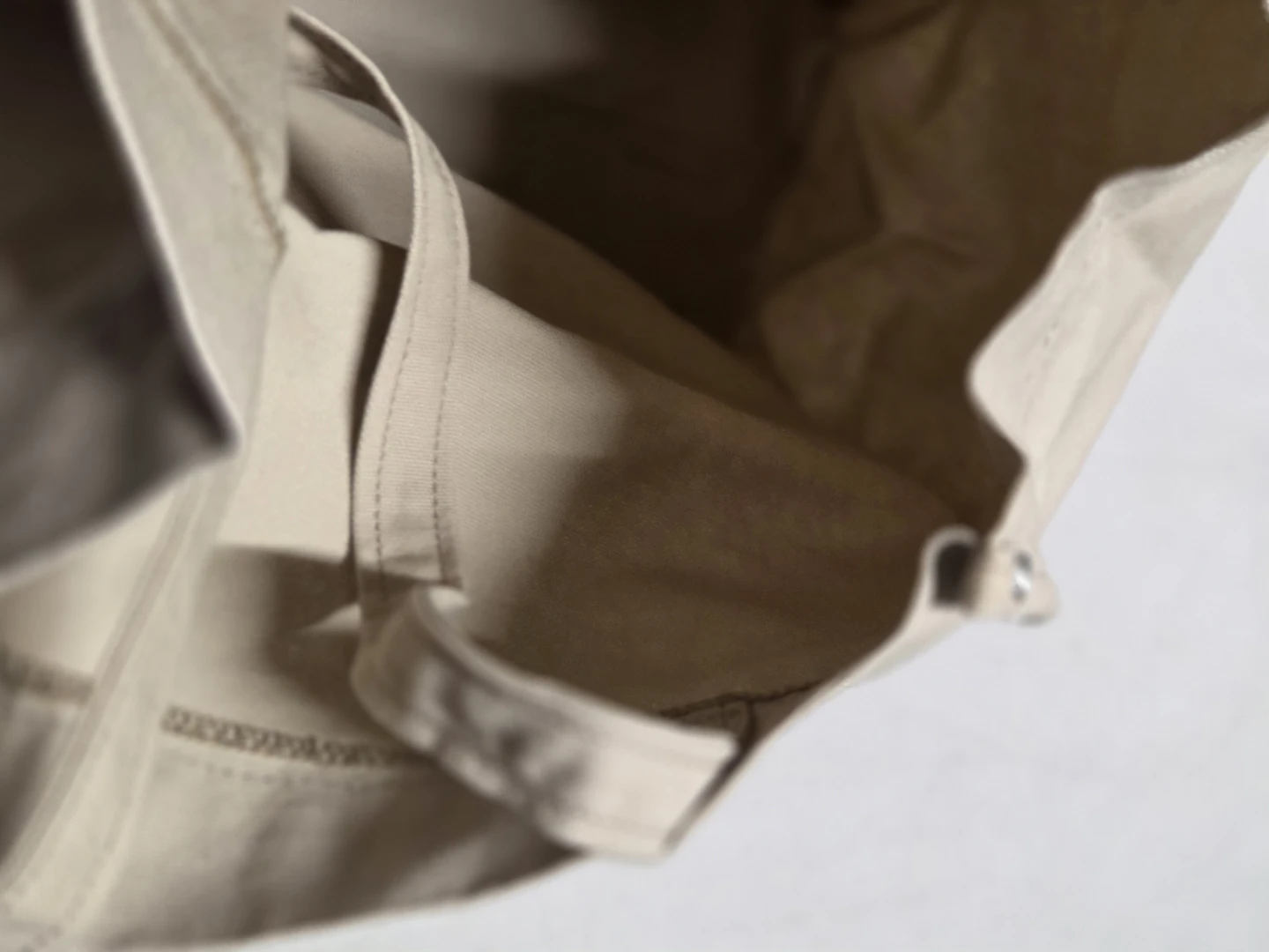 Beige Cotton Canvas Tote Bag - photo 3