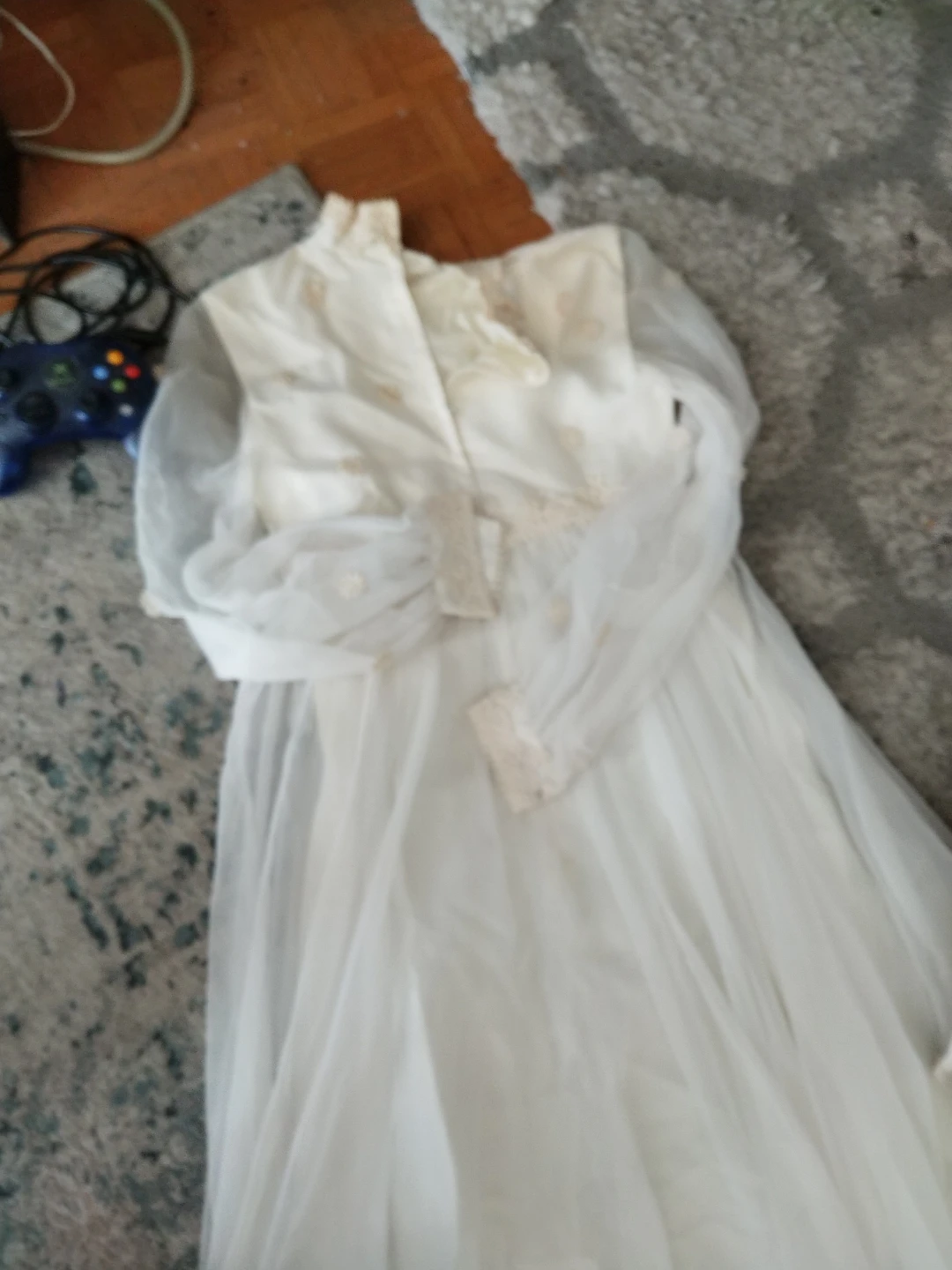 Vintage White Lace Wedding Dress - photo 2