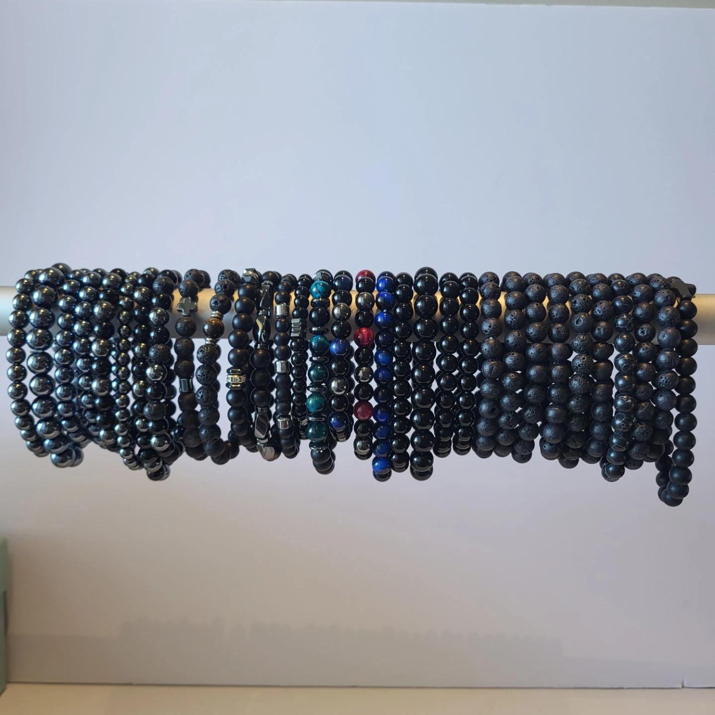 Set of 33 mens beaded bracelets