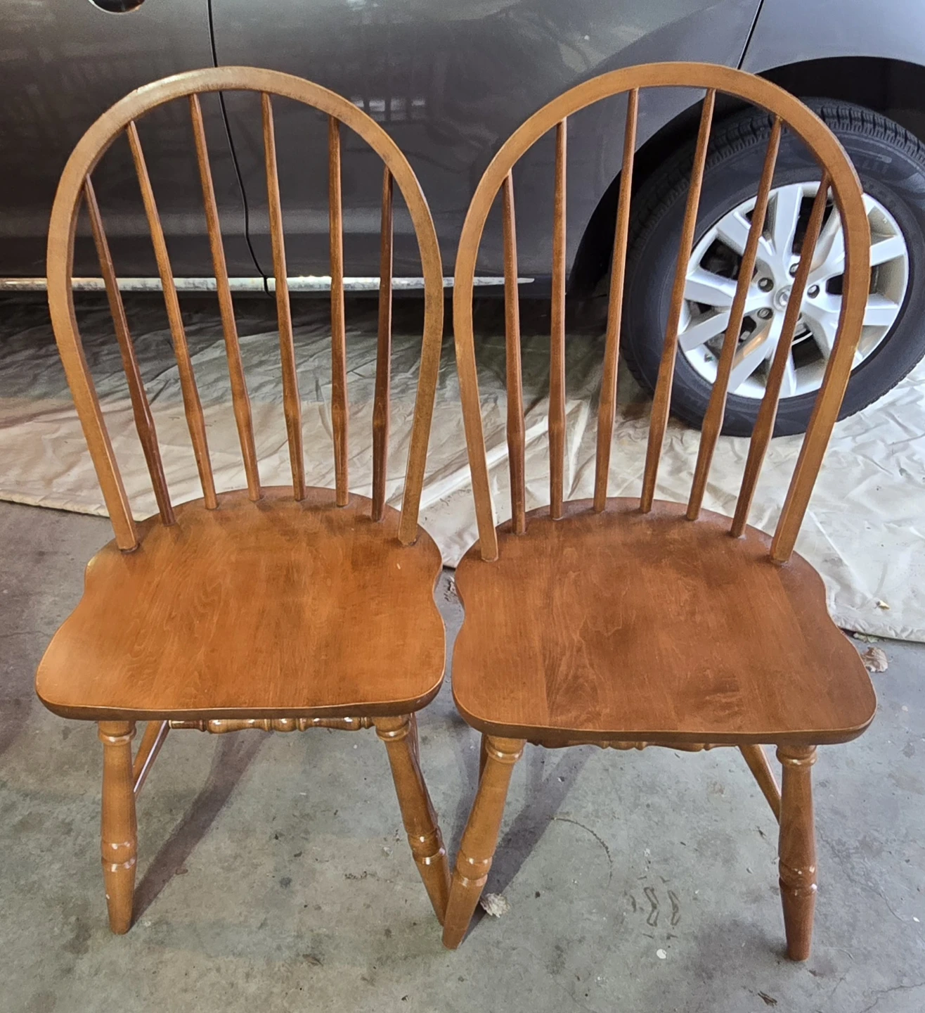 Set of 5 Wooden Dining Chairs - photo 4
