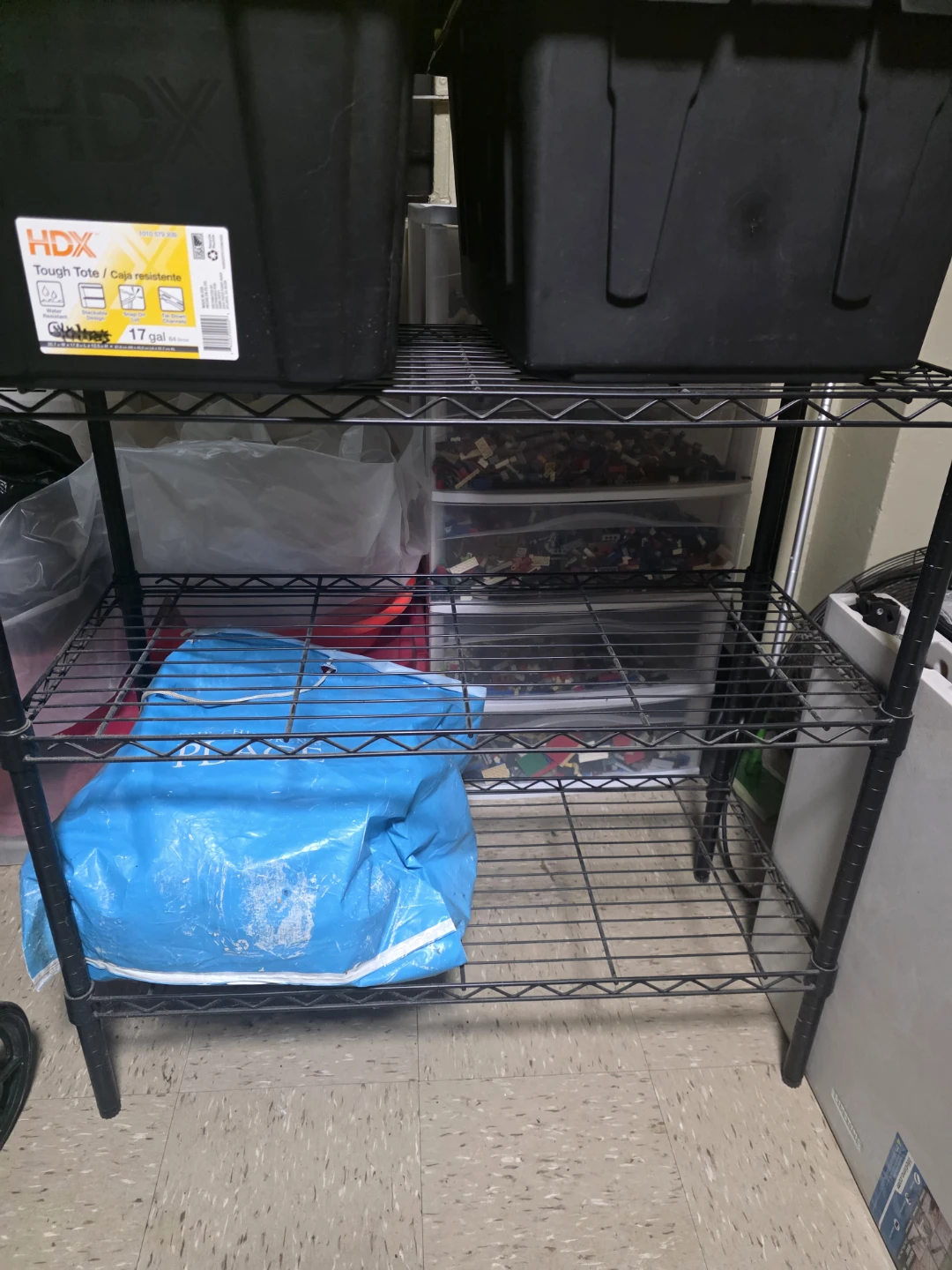 3 level shelf metal