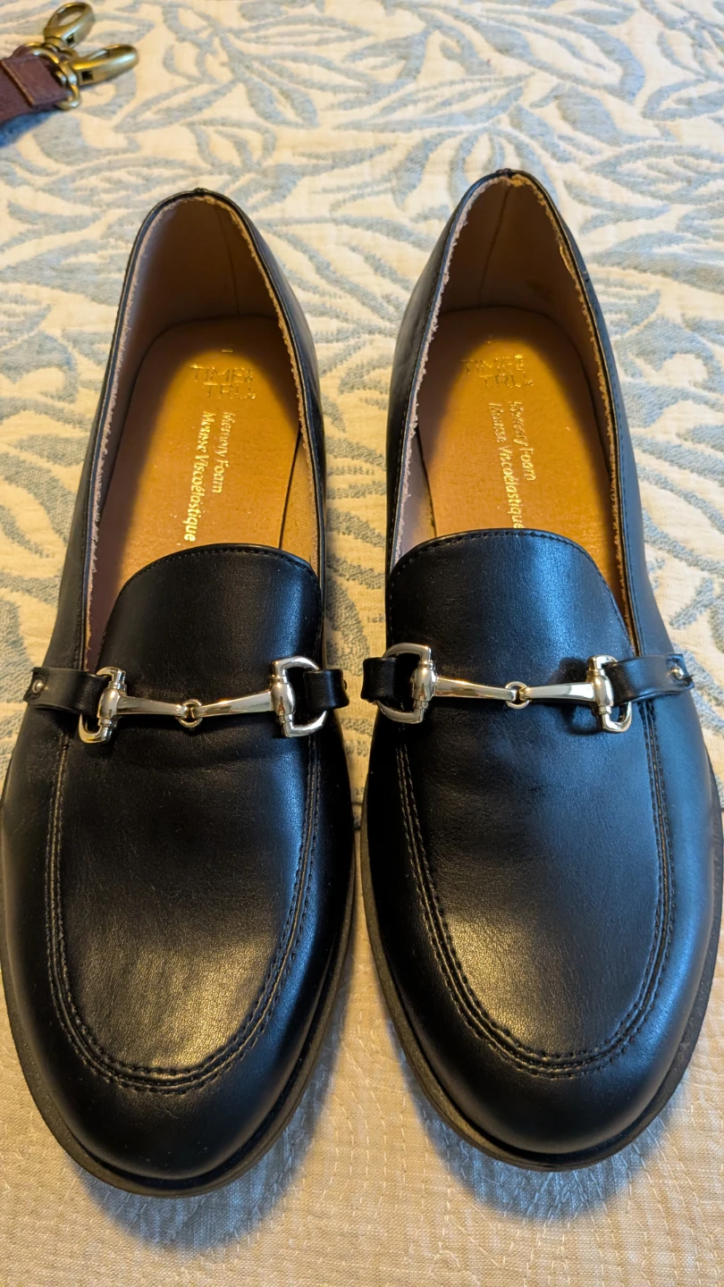 Time and Tru Black Loafers Size 9