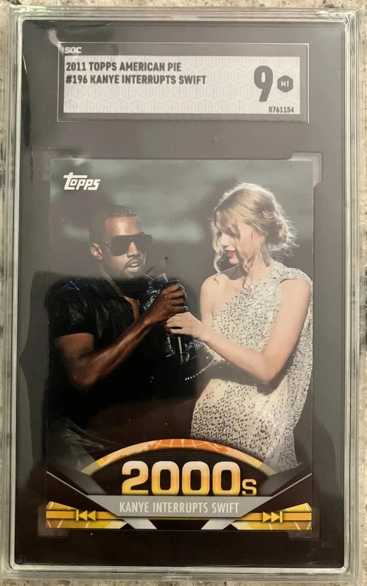 2011 Topps American Pie Kanye Interrupts Swift Card #196 SGC 9