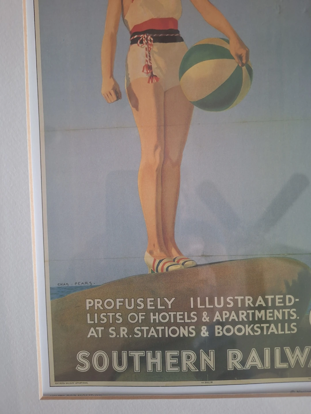 Vintage 1936  Southern Railway Framed Poster Print - photo 2