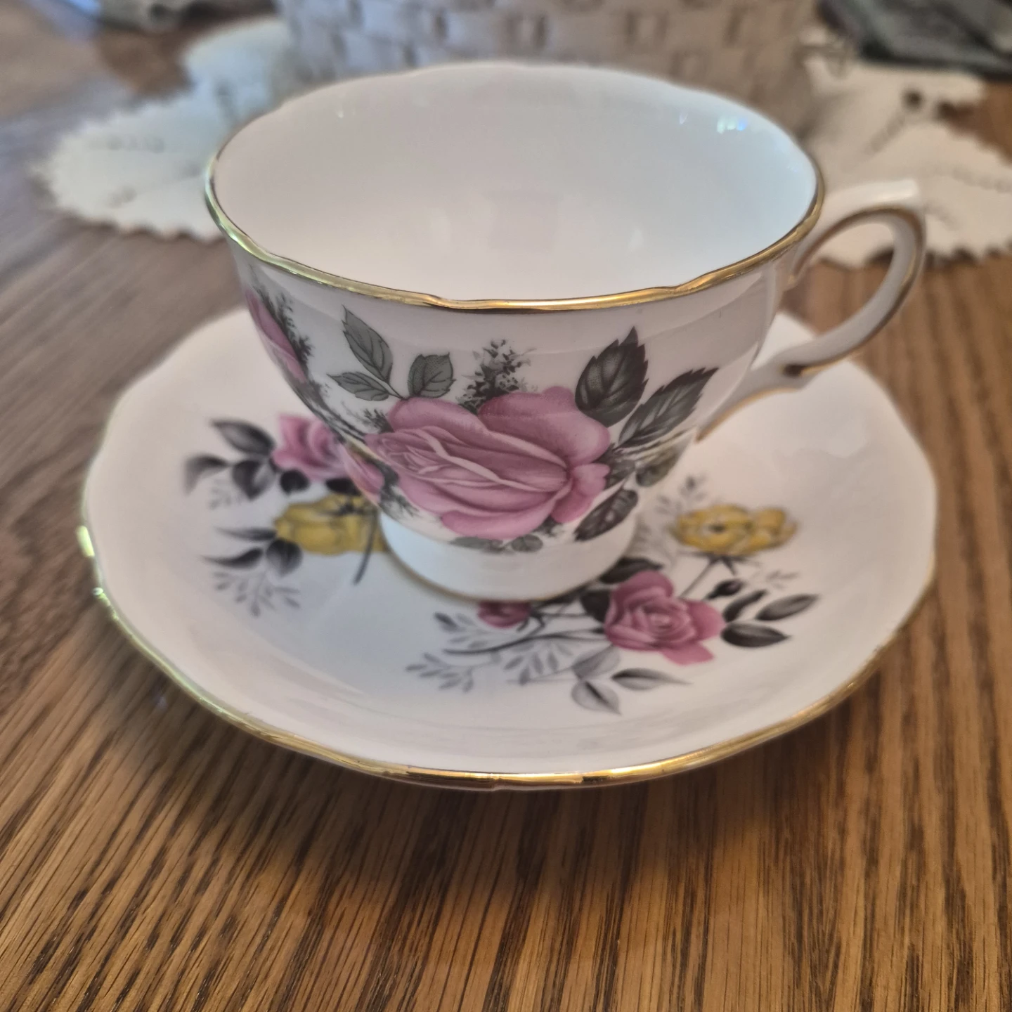 Royal Vale Bone China Tea Cup and Saucer