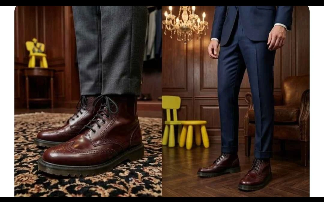 Dr. Martens Ormono Brogue Boots Burgundy - photo 2