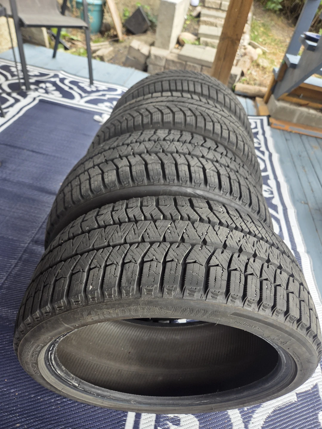 235/40R18 Winter Tires (4) Bridgestone WS90 + Rovelo