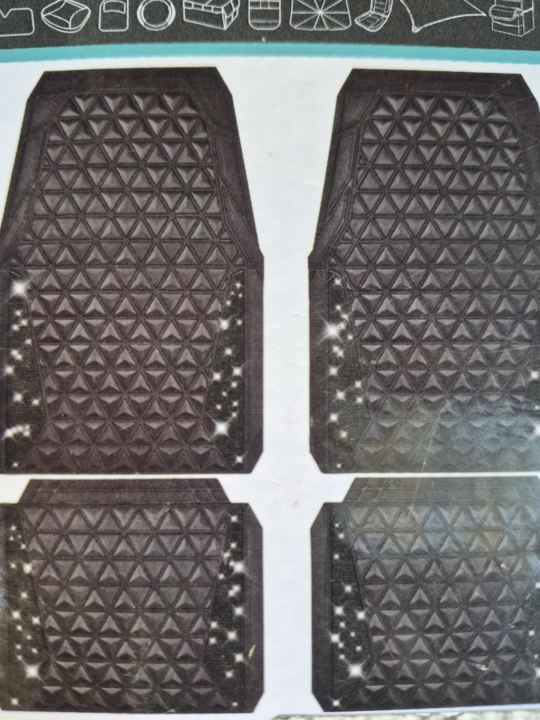Black Universal Car Floor Mats - photo 3