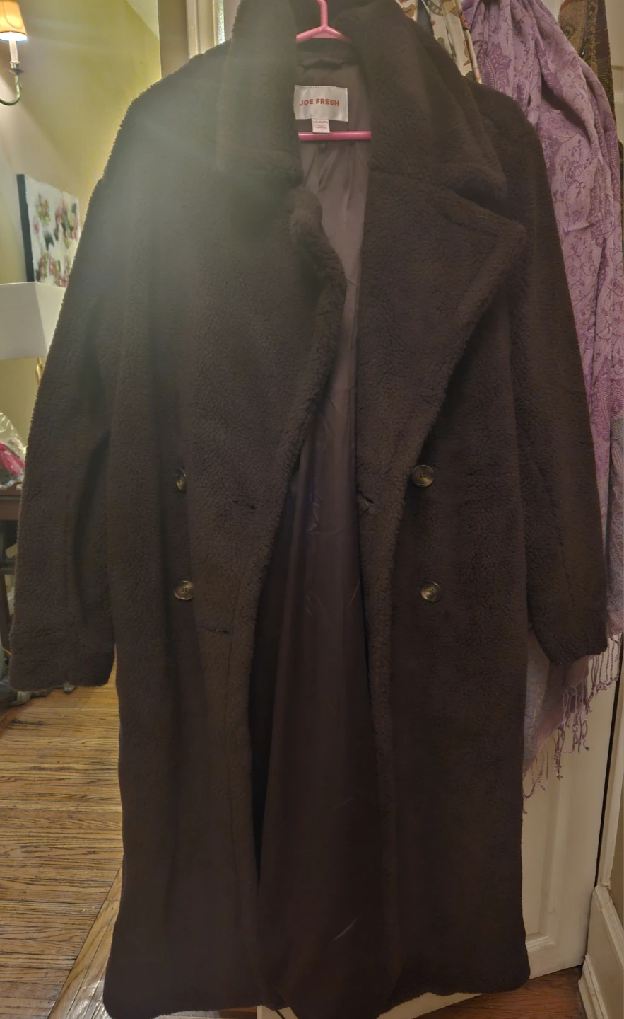 Joe Fresh Brown Teddy Coat