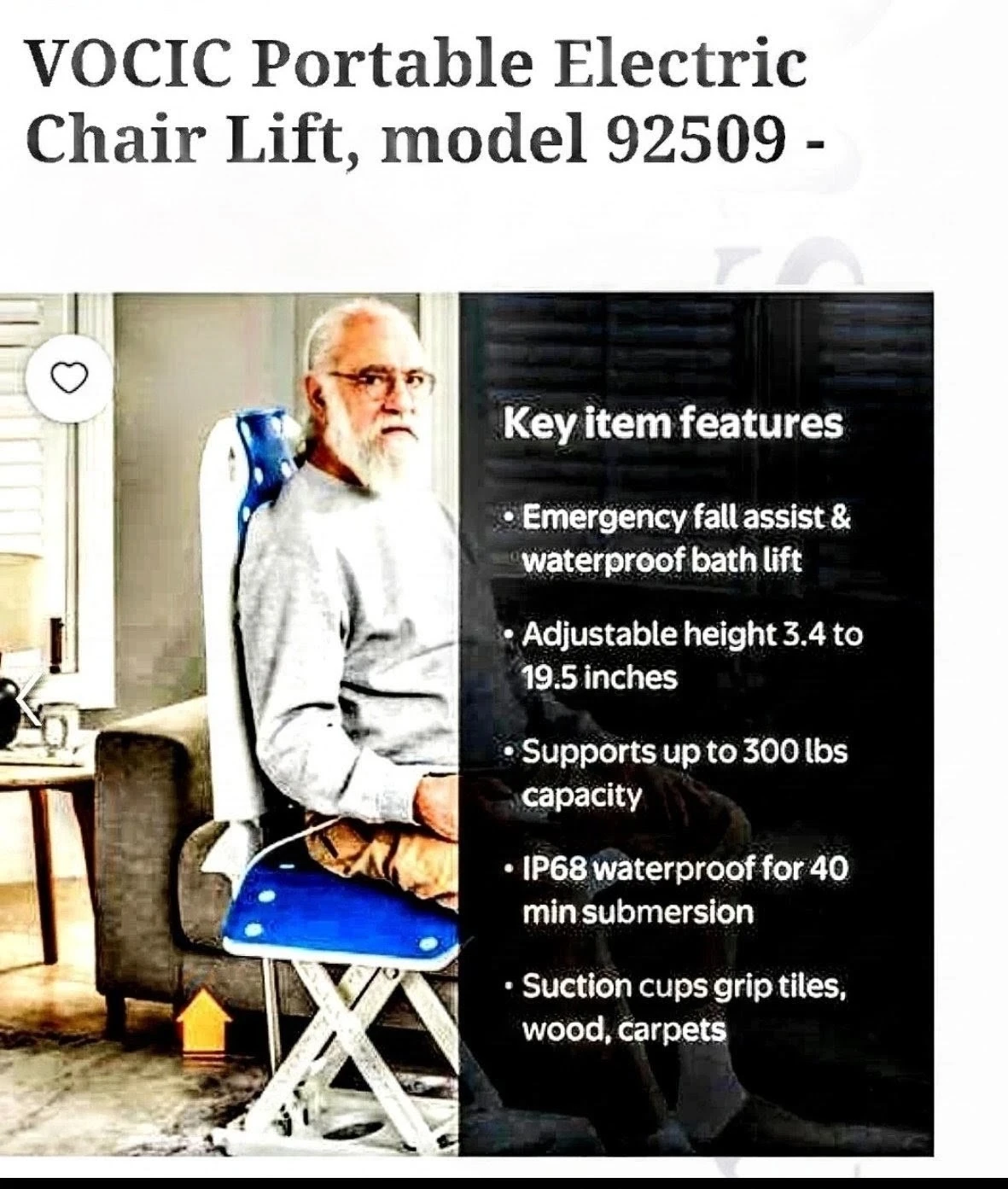 VOCIC Portable Electric Chair Lift
