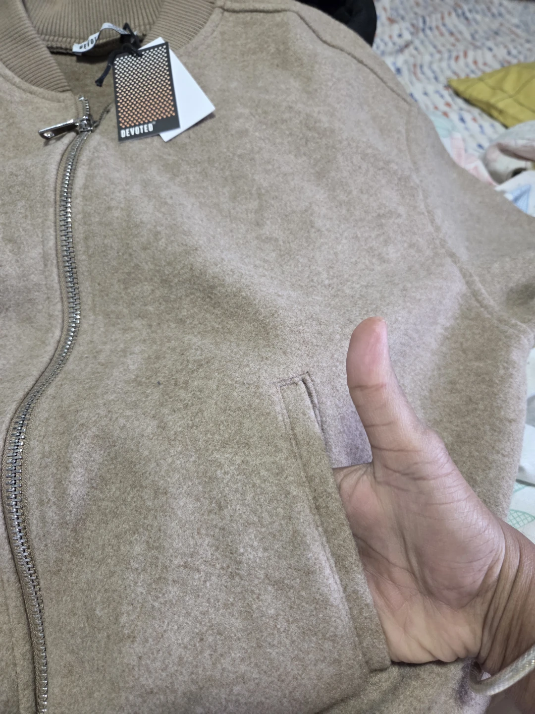 Devoted Bomber Jacket - Tan - Size Medium - photo 2
