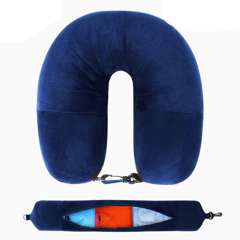 2 in 1 Blue Travel Neck Pillow
