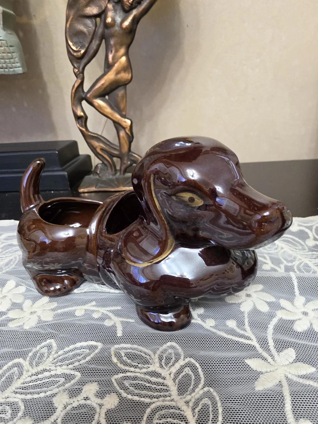 Vintage Dachshund Ceramic Planter - photo 2