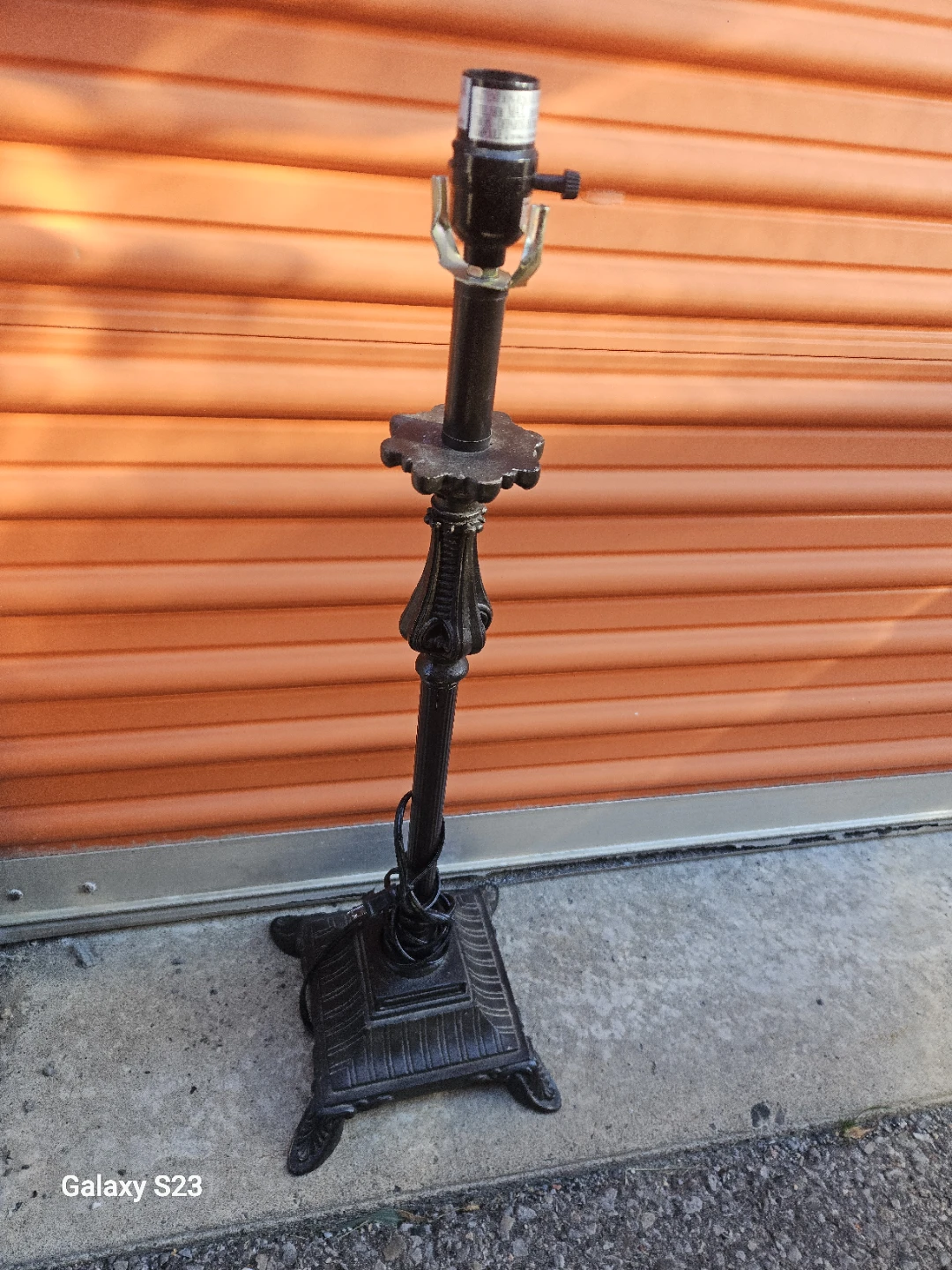 Vintage Metal Table Lamp Base