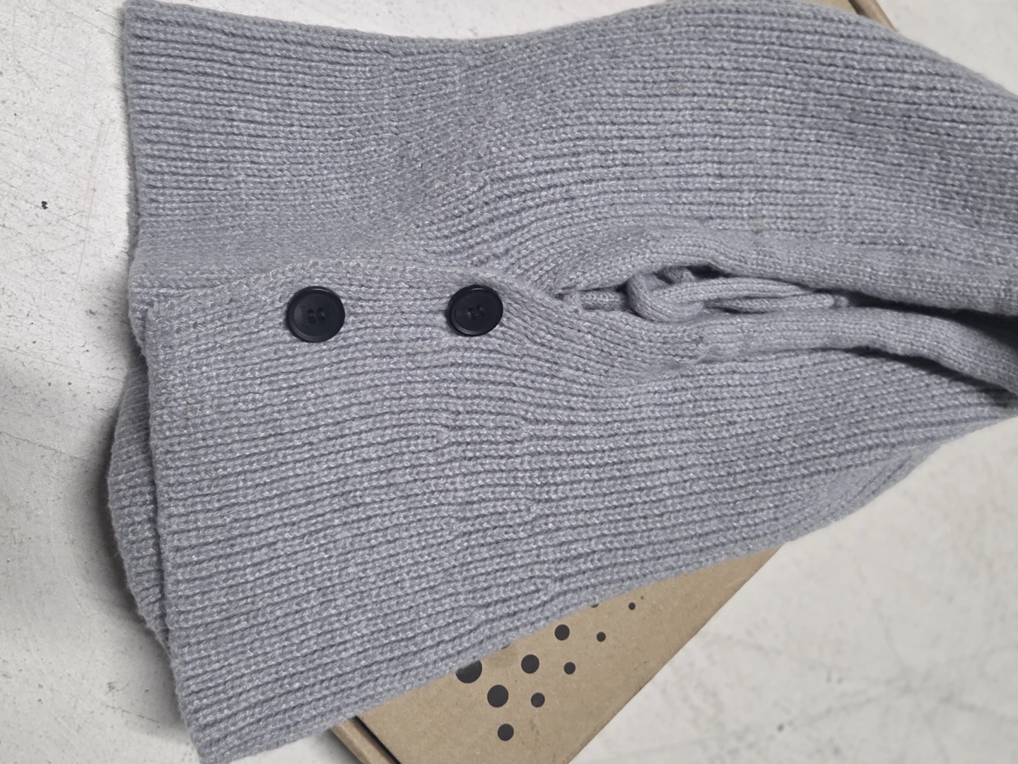 Grey Ribbed Knit Balaclava - photo 5