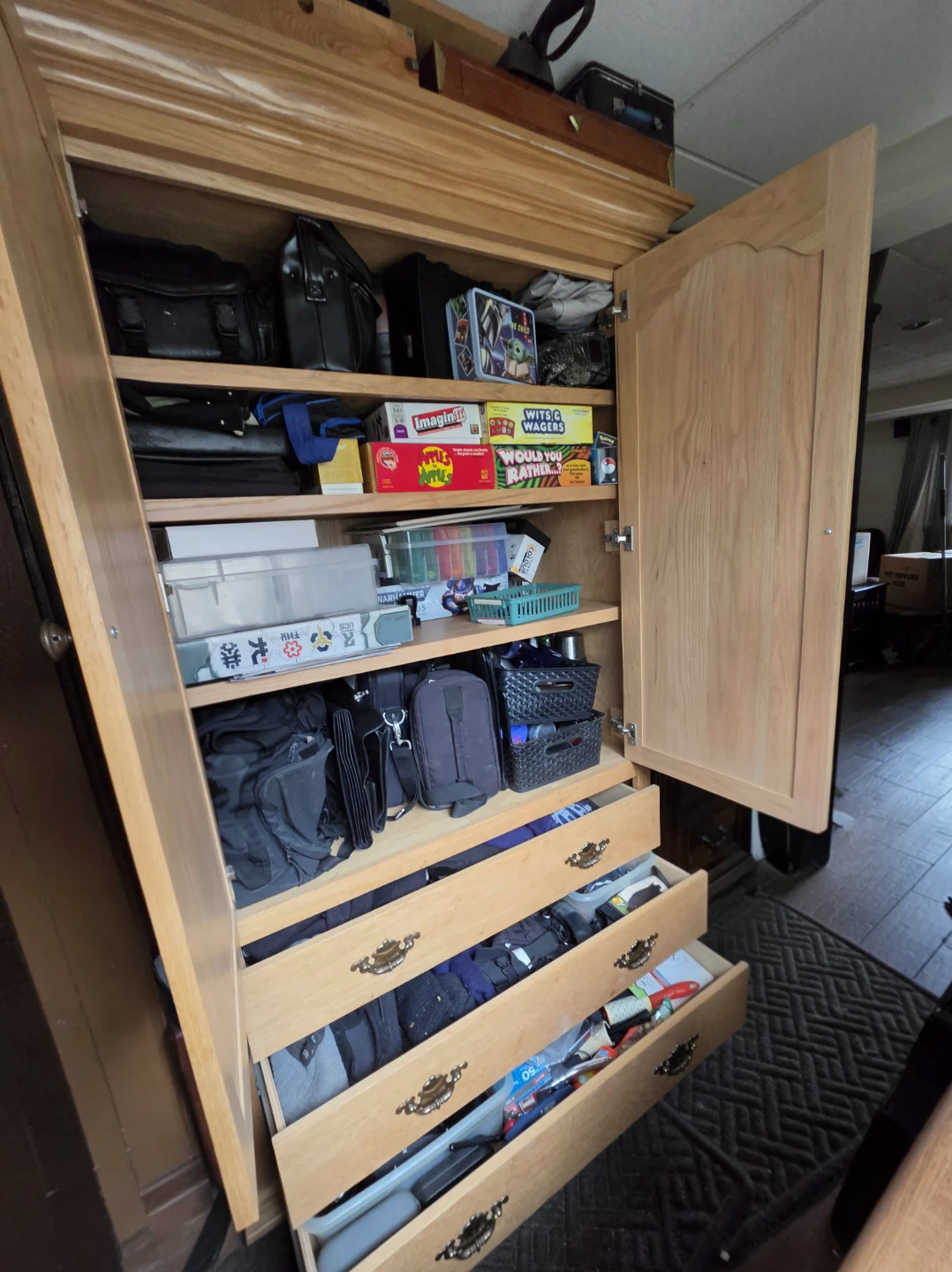 Honey Oak Armoire - photo 3