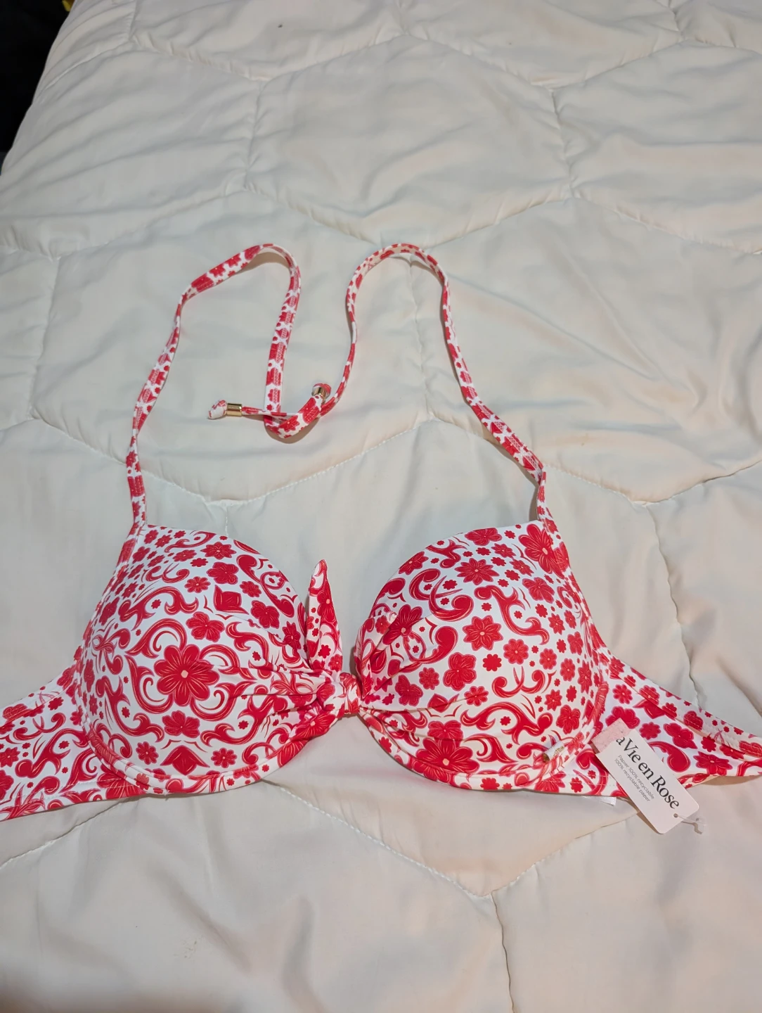 La Vie en Rose Aqua Bikini Top