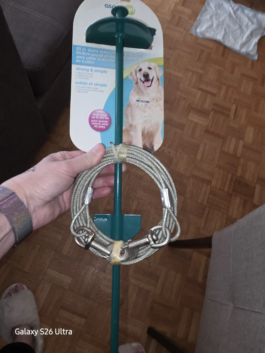 Aspen Pet 20-inch Dome Stake and Tie-Out
