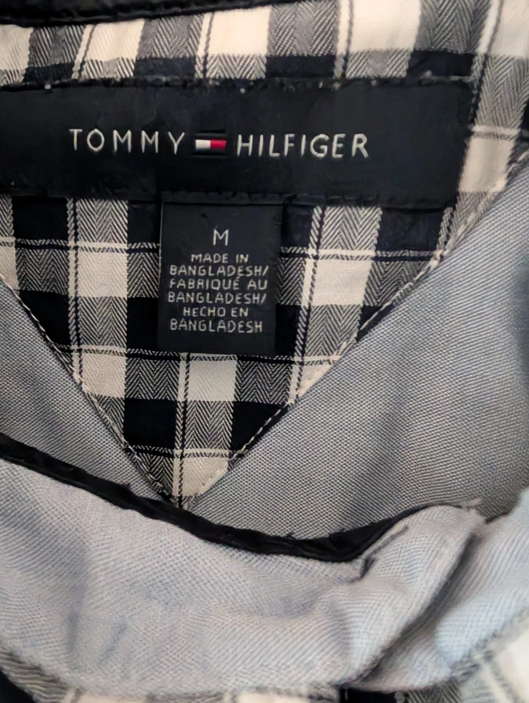 Tommy Hilfiger Blue  and White Checkered Shirt Size M - photo 2