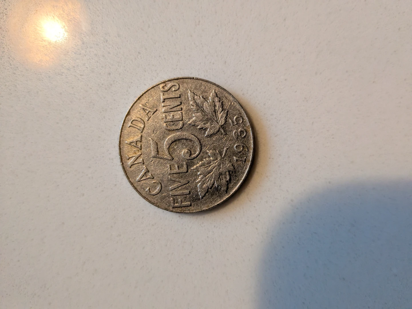 1935 Canadian Five Cents Coin