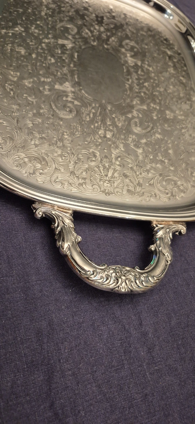 Newport Gorham Silver Plated Serving Tray - photo 2