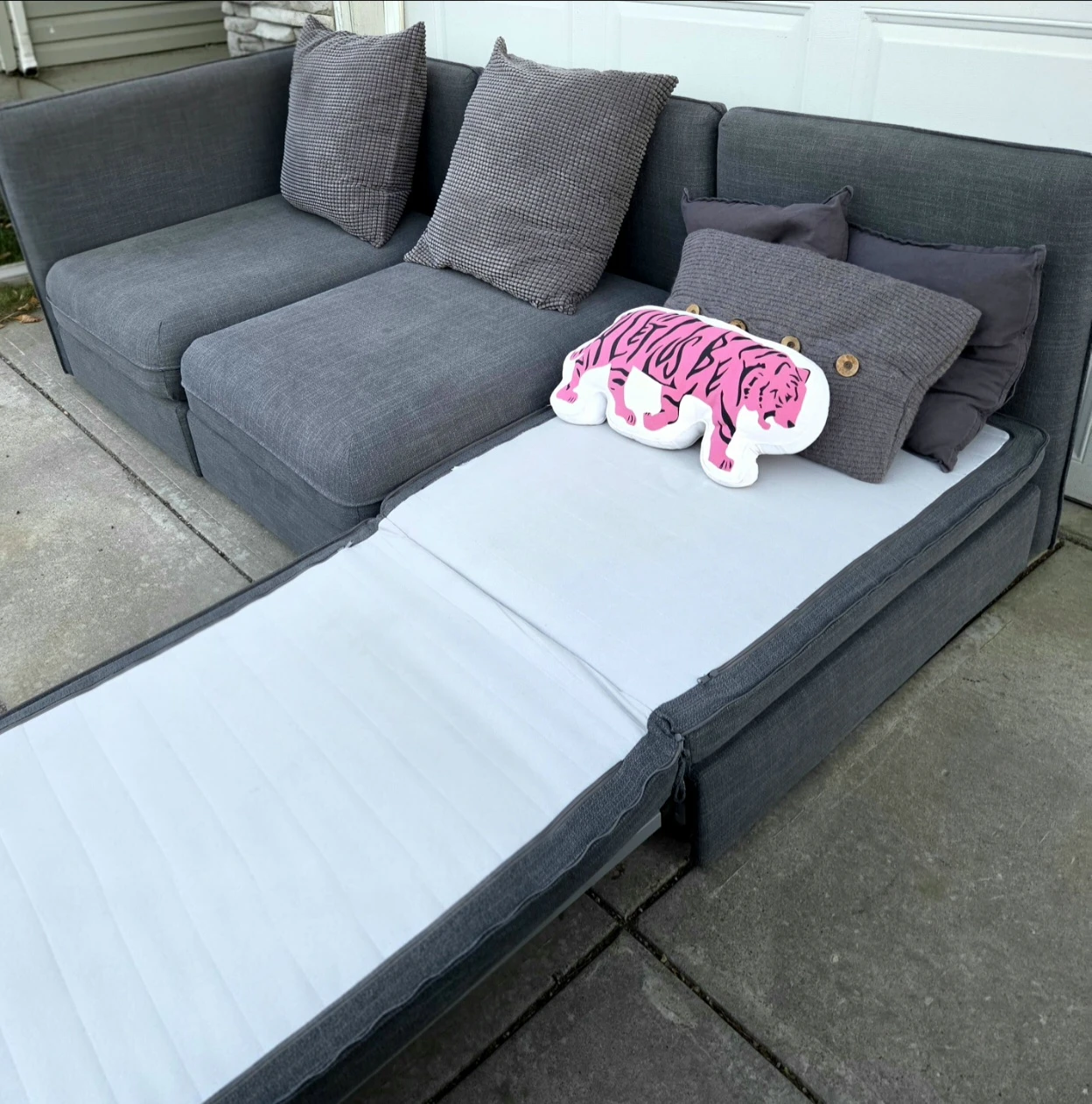 Vintage Modular Sleeper Sofa in Grey. Like New! - photo 2