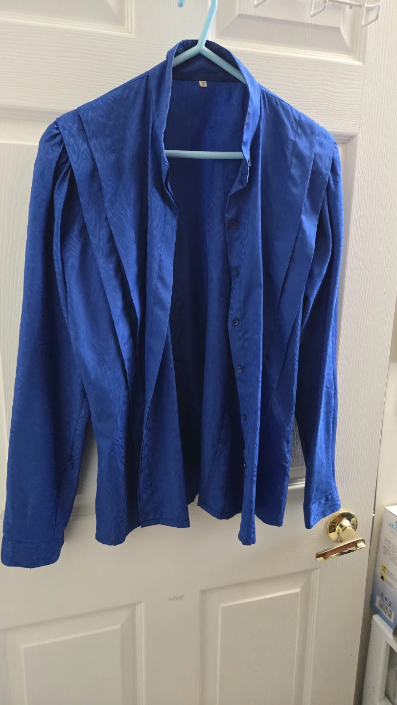 Blue Long-Sleeved Blouse - photo 2