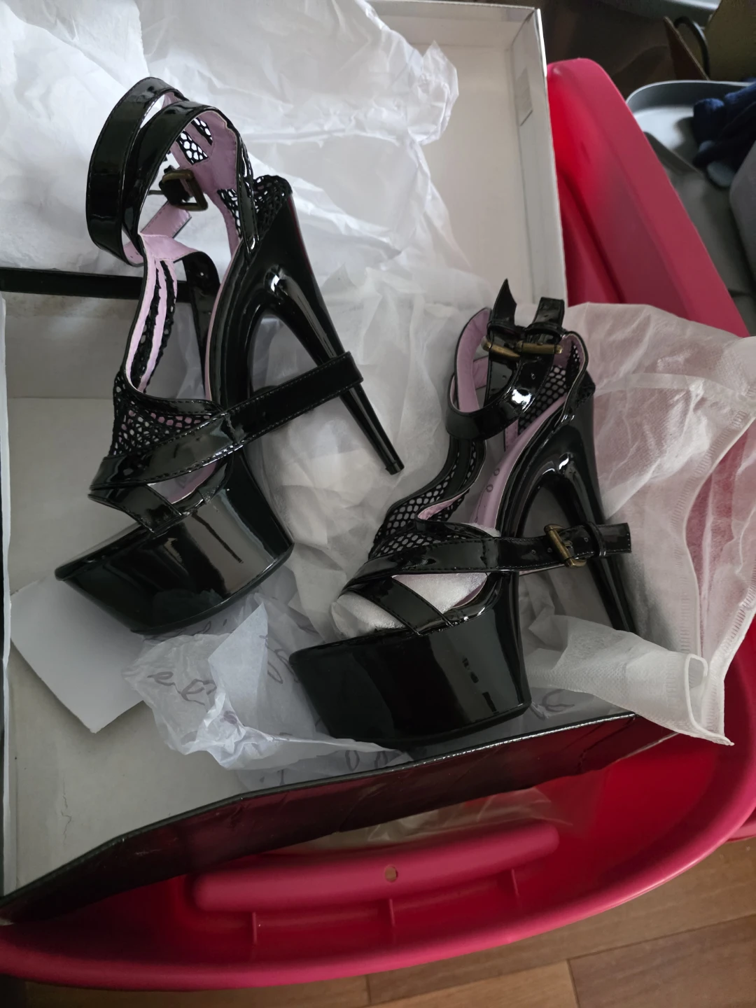 6-inch Double Ankle Strap Platform Heels - photo 4