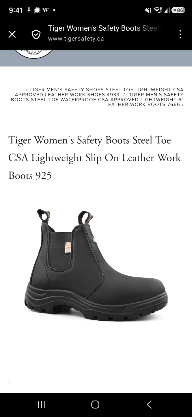 Tiger King Leather Steel Toe Safety Work Boots (BNWT, US 8) - photo 2