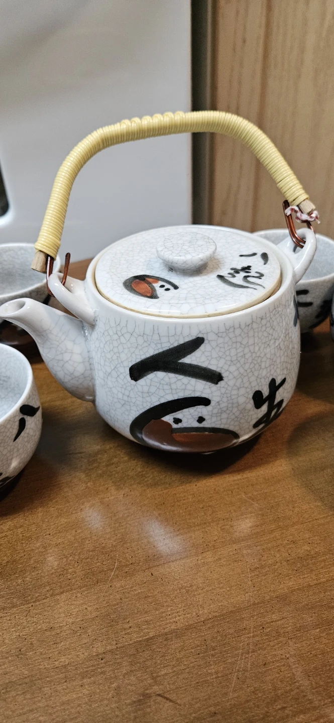 Ceramic Teapot and 5 Tea Cups Set - photo 2
