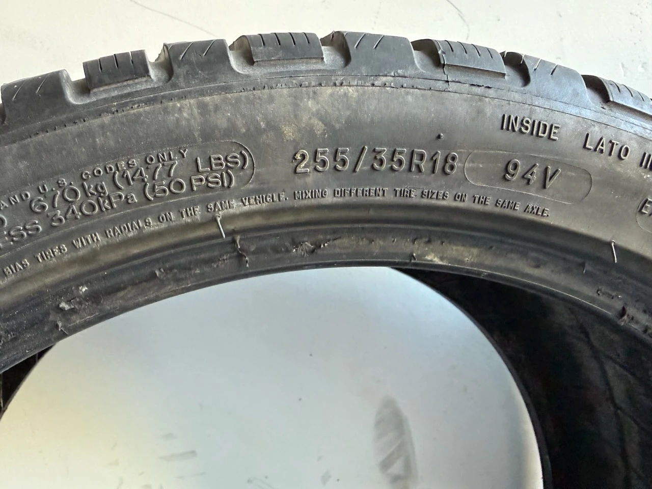 Set of 4 Mixed Size Tires