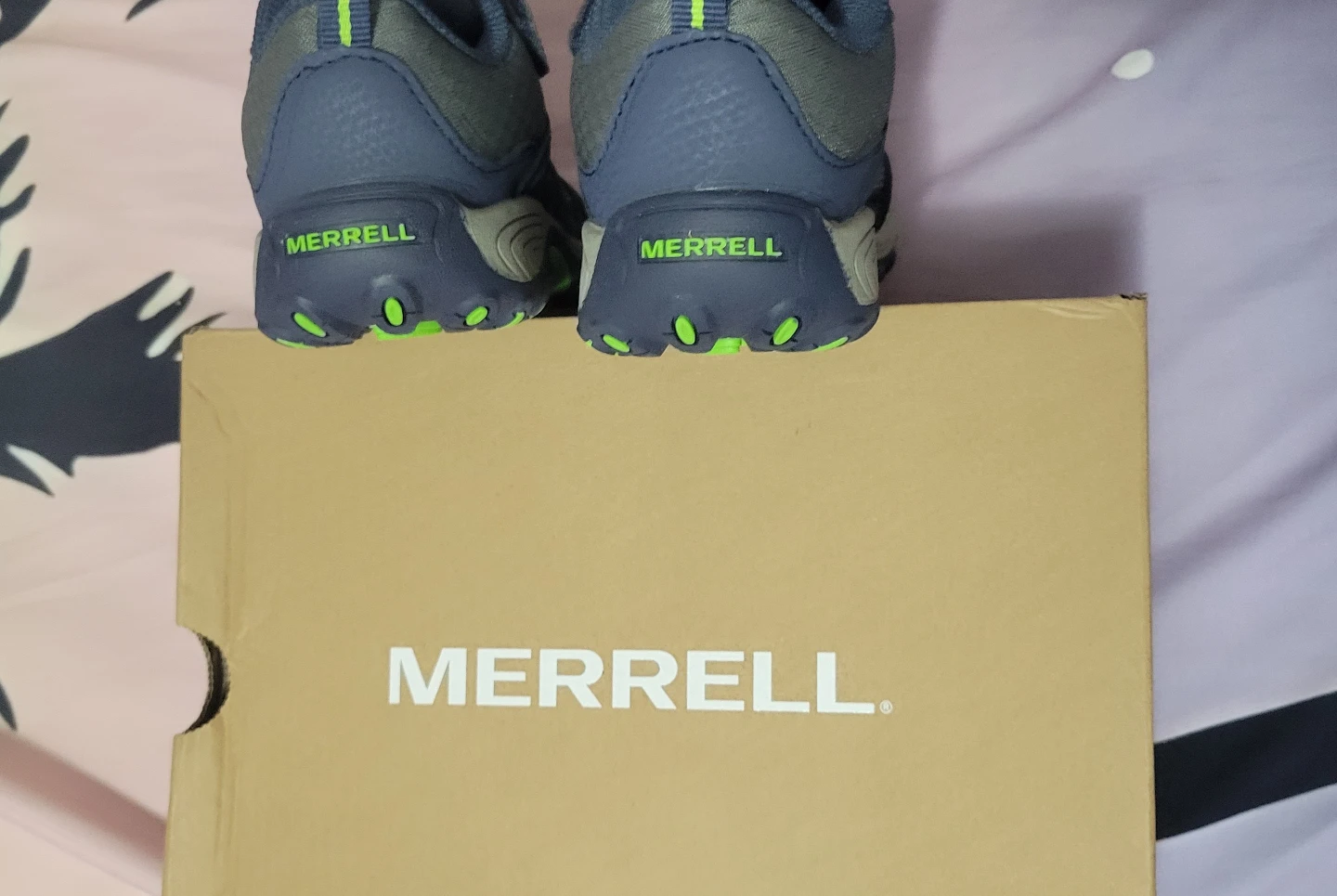 Merrell Kids Hiking Shoes Blue and Green Size 8.5 - photo 4