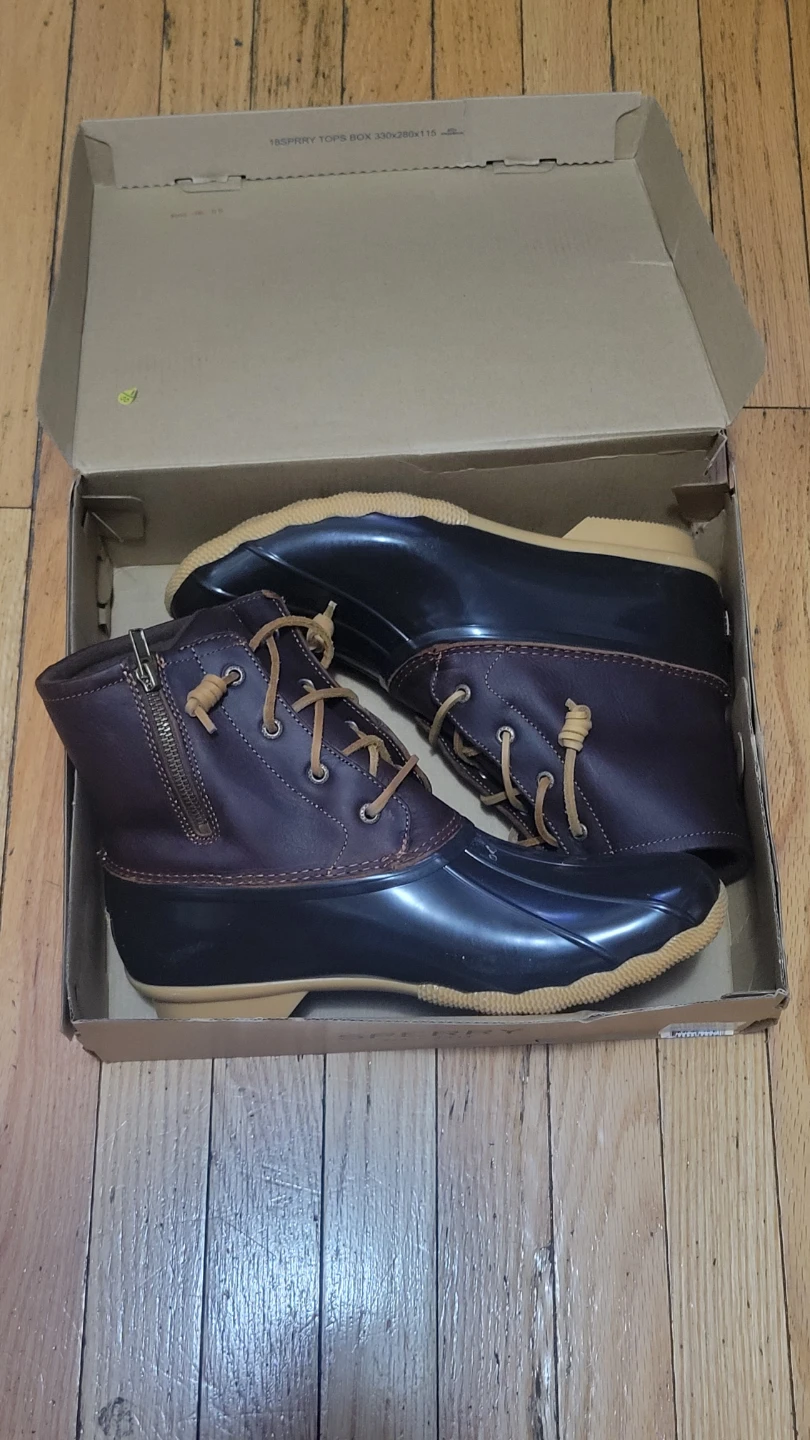 NEW Sperry Saltwater STS91176 Duck Boots shoes Women's Size 12