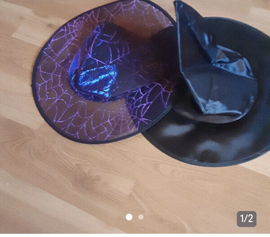 Two Halloween Witch Hats kids $2 each - photo 2