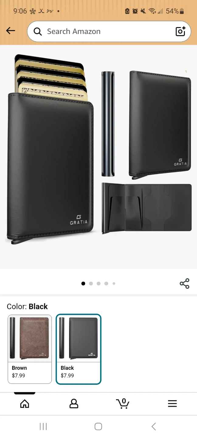 Gratia Black Card Holder Wallet