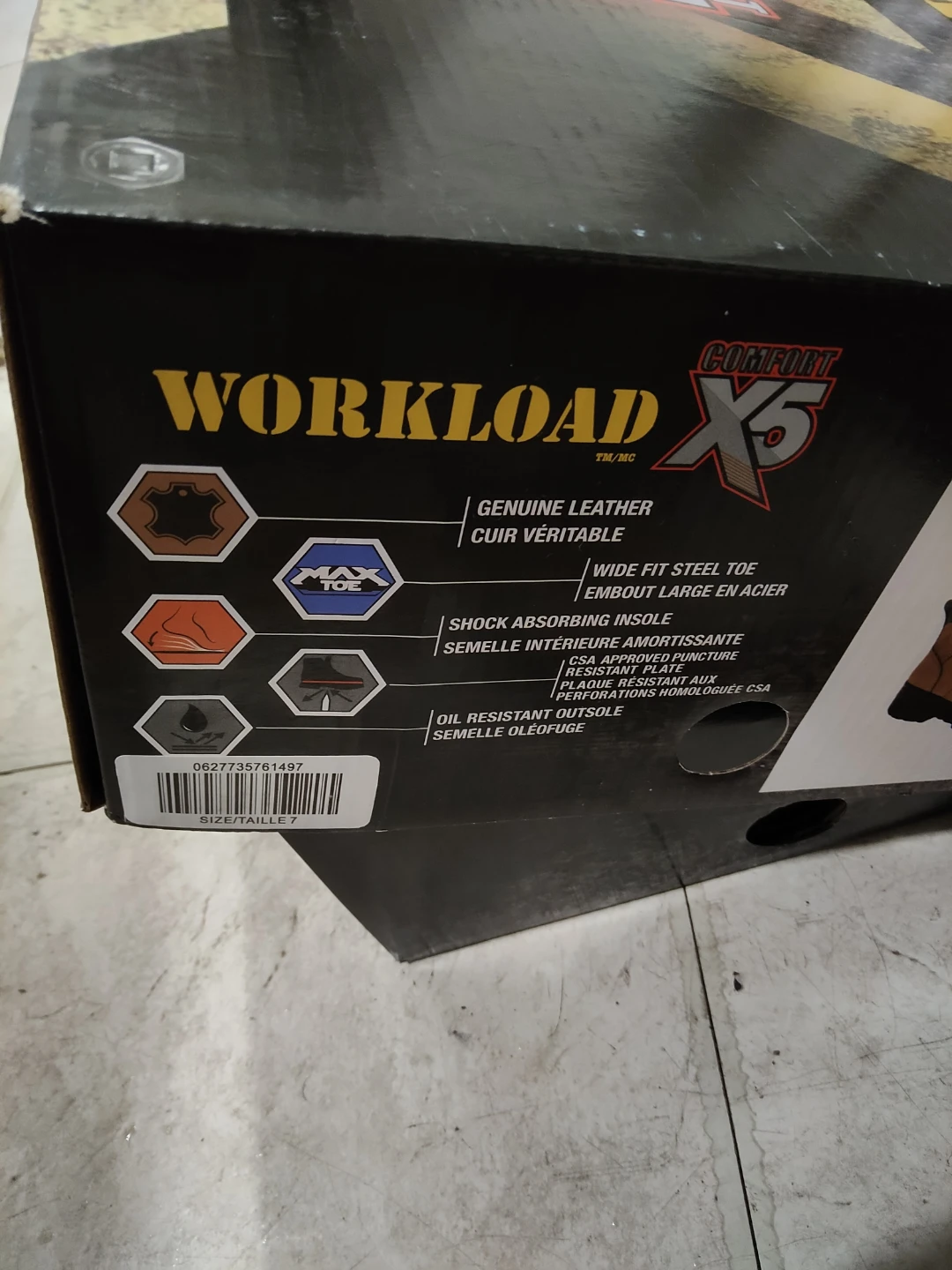 Workload Comfort X5 Men's Steel Toe Boots