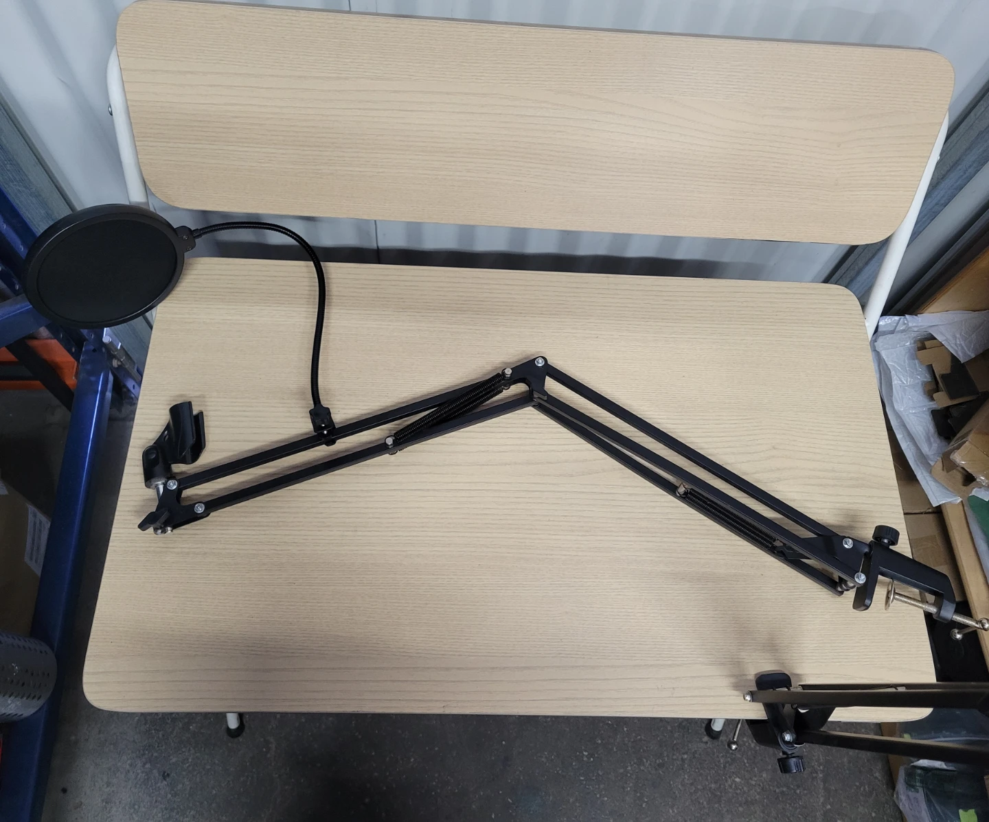 Adjustable Microphone Boom Arm Stand with Pop Filter - photo 2