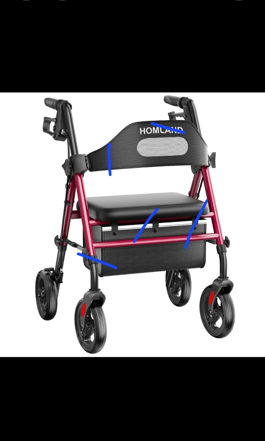 HOMLAND Rollator Walker with Seat