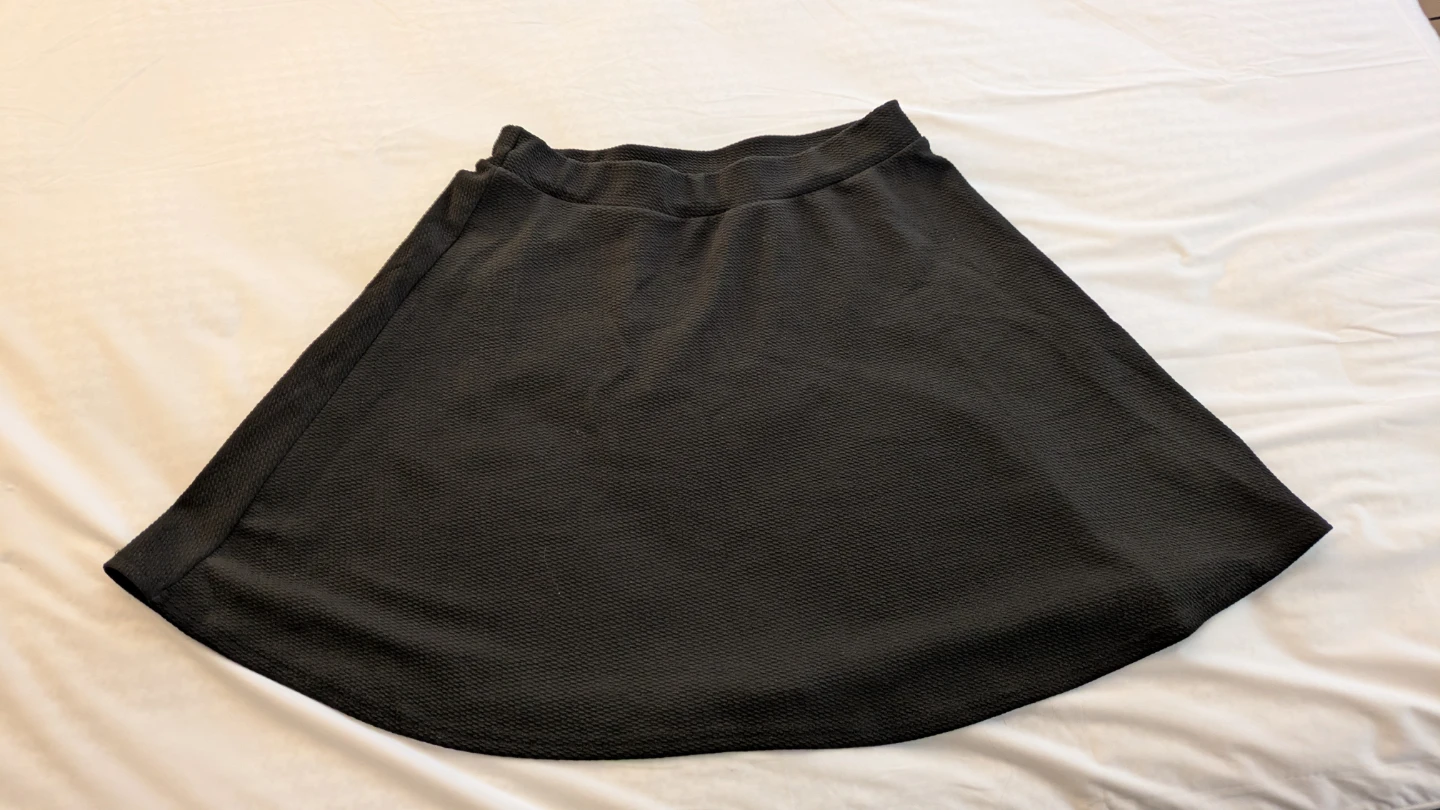 SHEIN black textured skirt