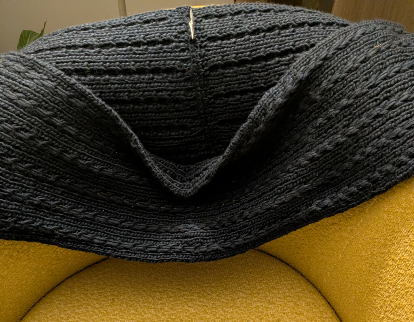Navy Cable Knit Scarf - photo 2
