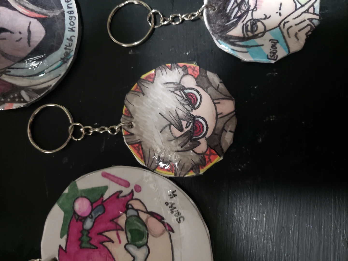 Set of 7 handmade anime character keychains - photo 4