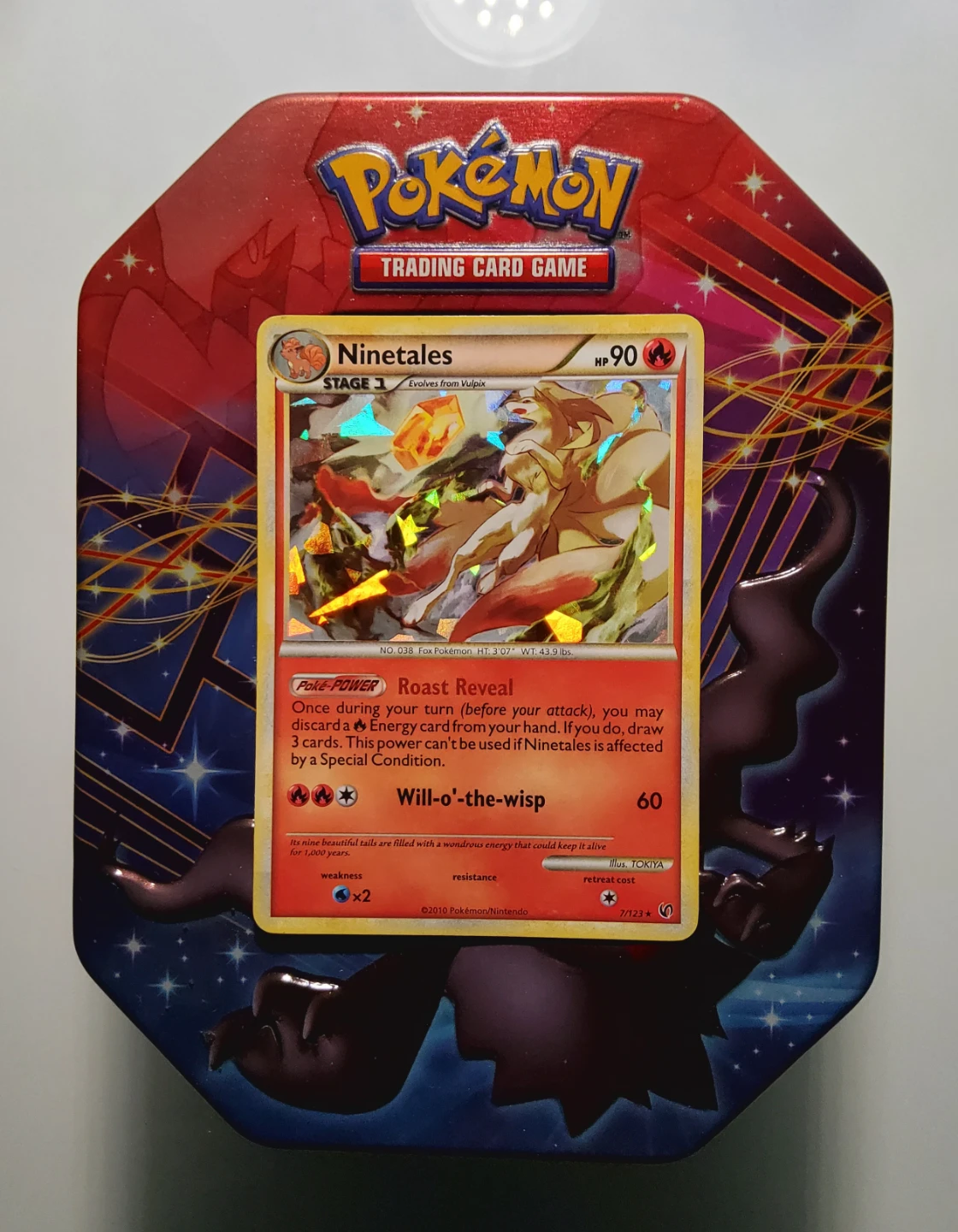 2010 Ninetales 7/123 Cracked Ice Pokemon (SYMBOL ERROR)