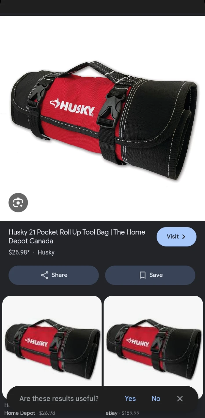 Husky 21-Pocket Roll-Up Tool Bag