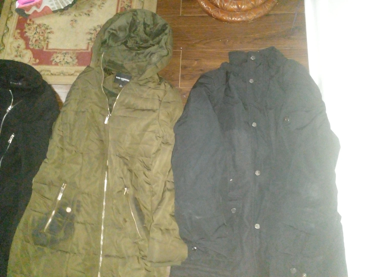 Karl Lagerfeld Olive Puffer Coat - photo 3