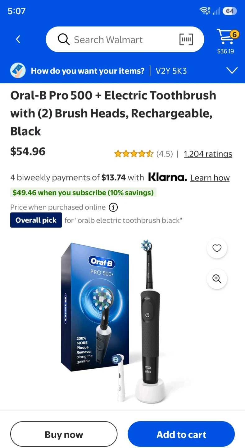 Oral-B PRO 500+ Rechargeable Electric Toothbrush - Black - photo 5