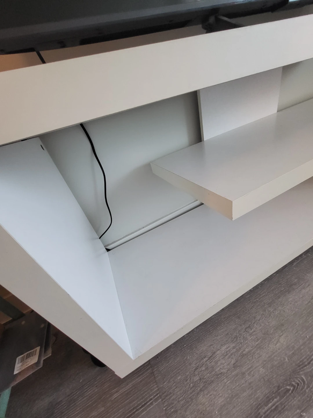 Modern White TV Stand - $170 or Best Offer - photo 4