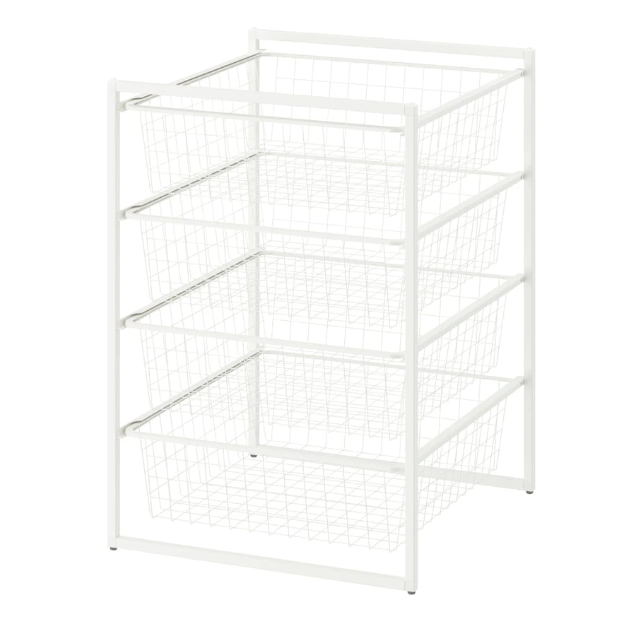 IKEA Storage Unit with 4 Wire Baskets
